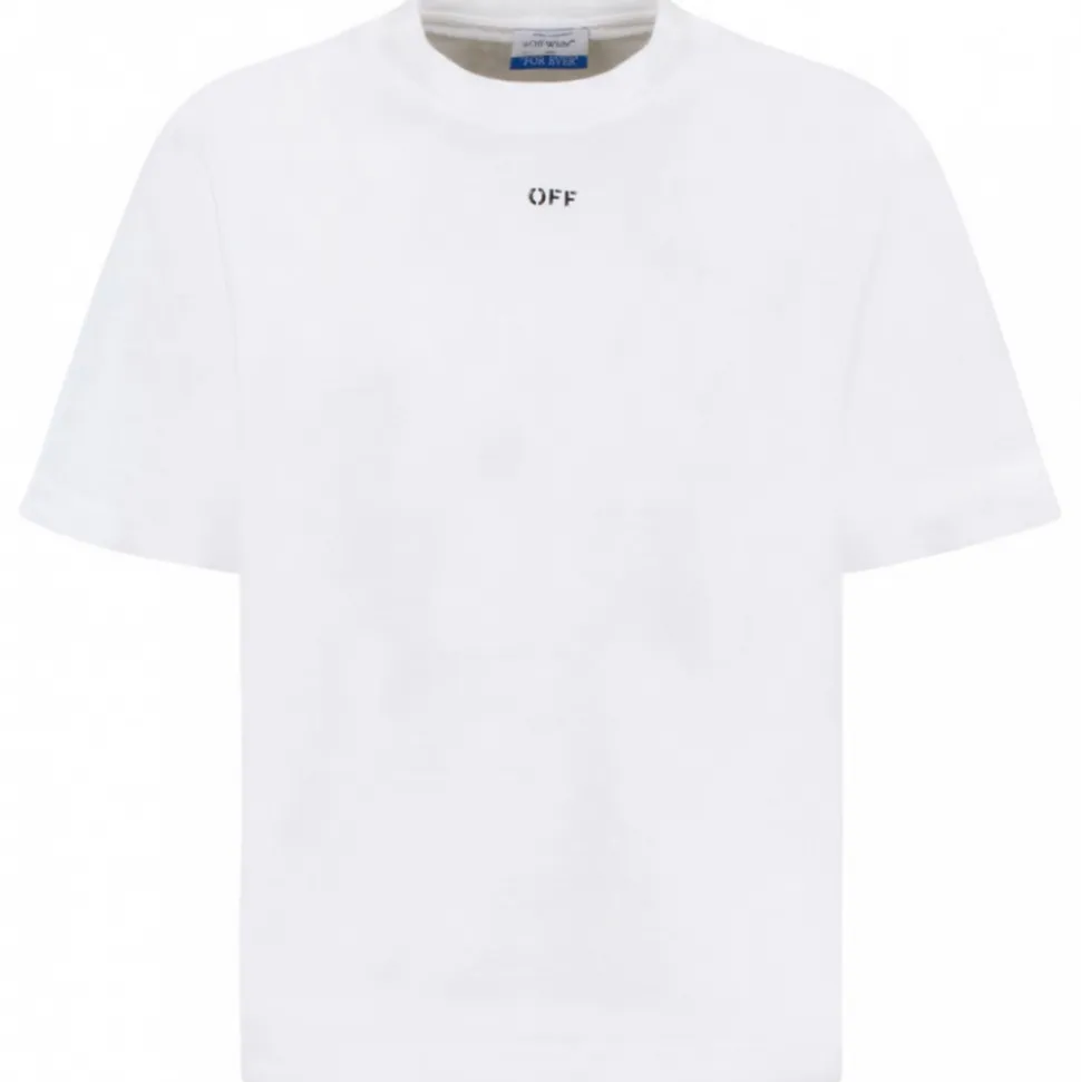 Off-White - White Logo Print T-Shirt - Exclusive Luxury Collection - Avvenice