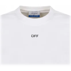 Off-White - White Logo Print T-Shirt - Exclusive Luxury Collection - Avvenice