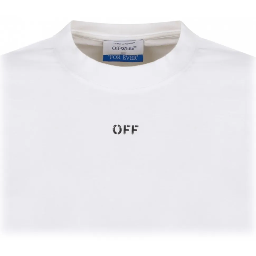 Off-White - White Logo Print T-Shirt - Exclusive Luxury Collection - Avvenice