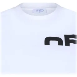 Off-White - White Shared Logo T-Shirt - Exclusive Luxury Collection - Avvenice