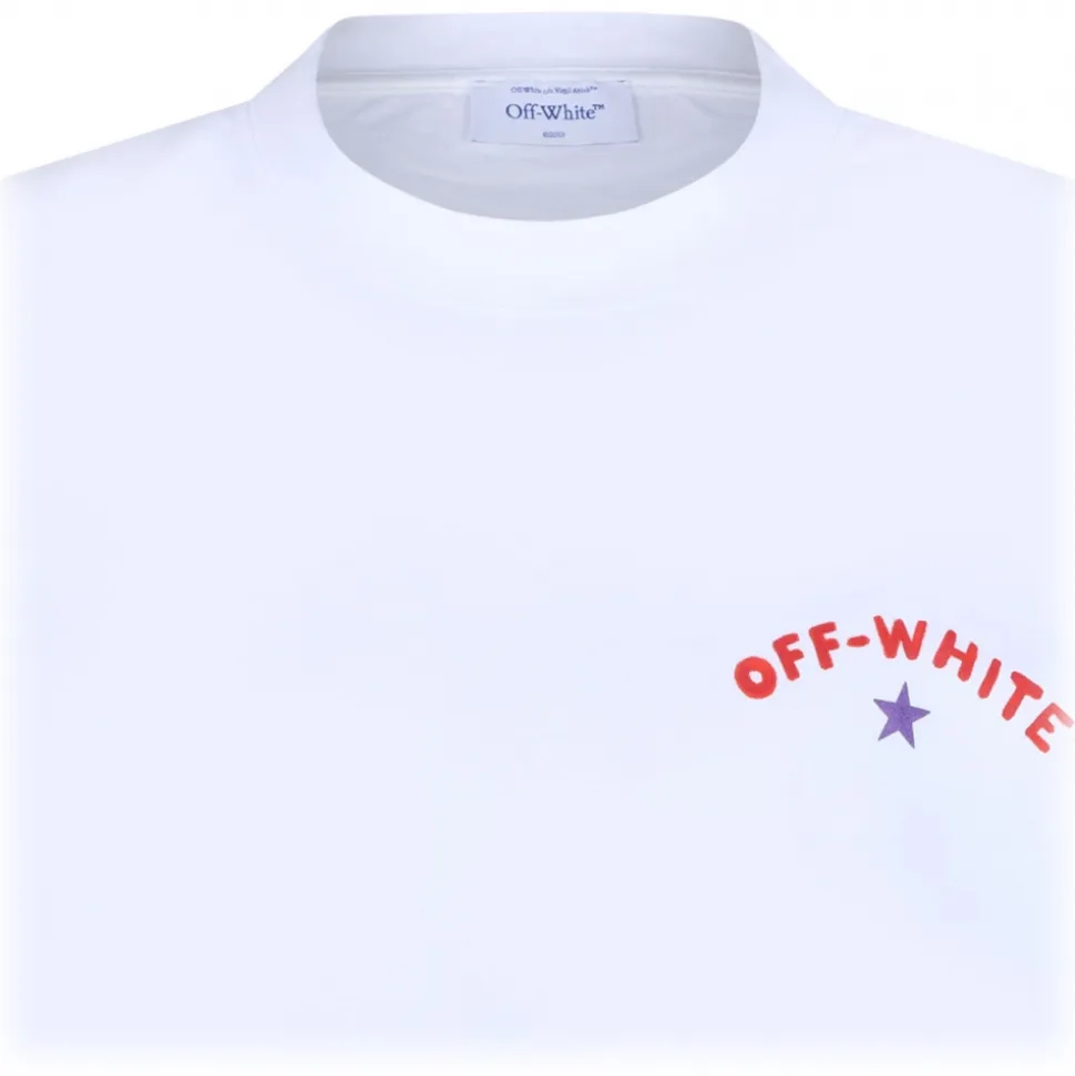 Off-White - White Star Arrow T-Shirt - Exclusive Luxury Collection - Avvenice