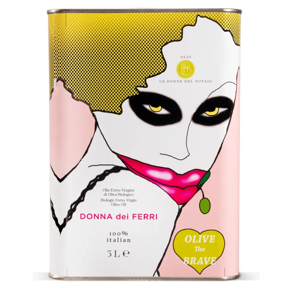 Olio le Donne del Notaio - Olive the Brave - Tin - Extra Virgin Olive Oil - Artisan - Italian High Quality - 3 l - Avvenice