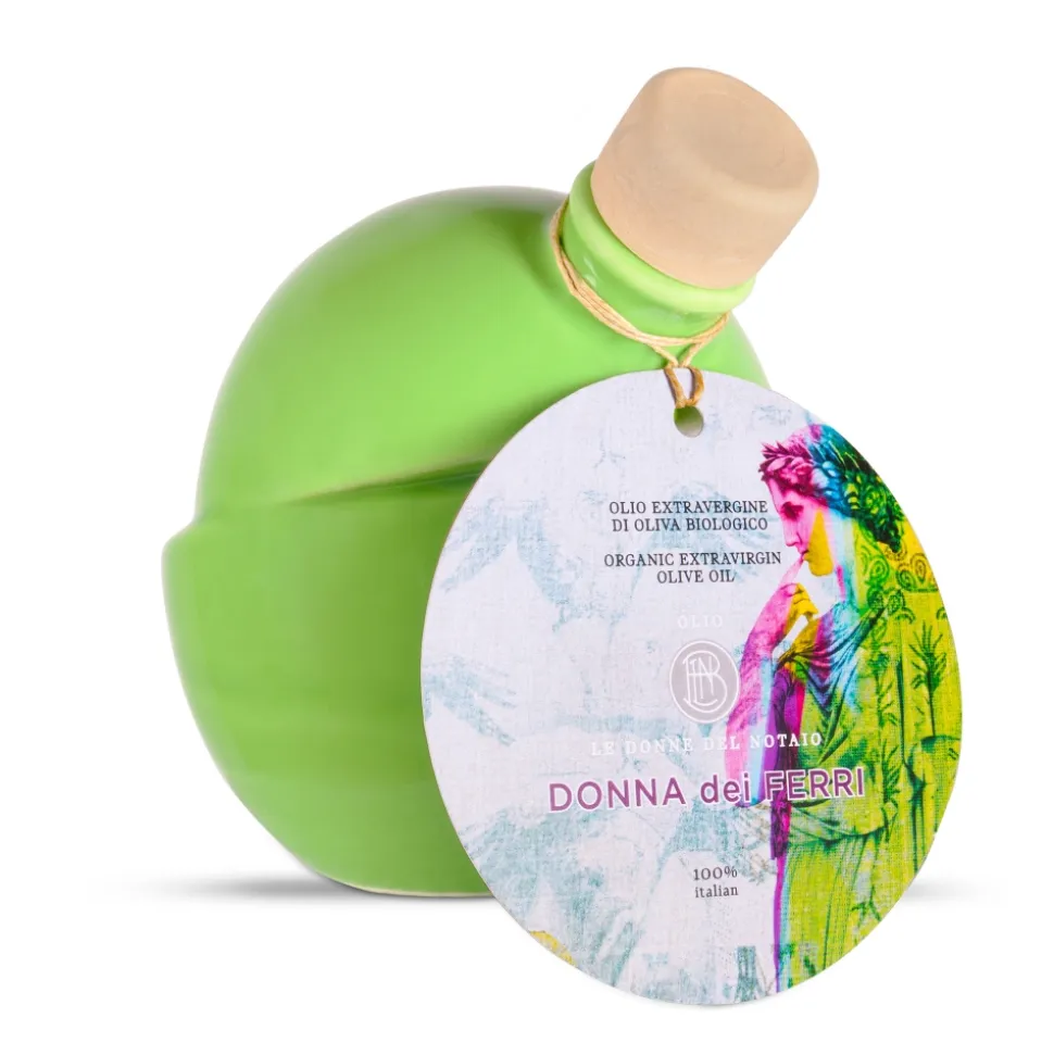 Olio le Donne del Notaio - Donna dei Ferri - Ceramic - Extra Virgin Olive Oil - Artisan - Italian High Quality - 500 ml - Avvenice