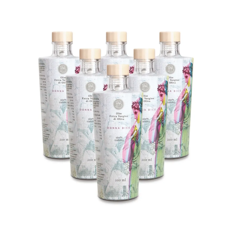 Olio le Donne del Notaio - Donna dei Ferri - Glass Bottle - Extra Virgin Olive Oil - Artisan - Italian Quality - 6 x 200 ml - Avvenice