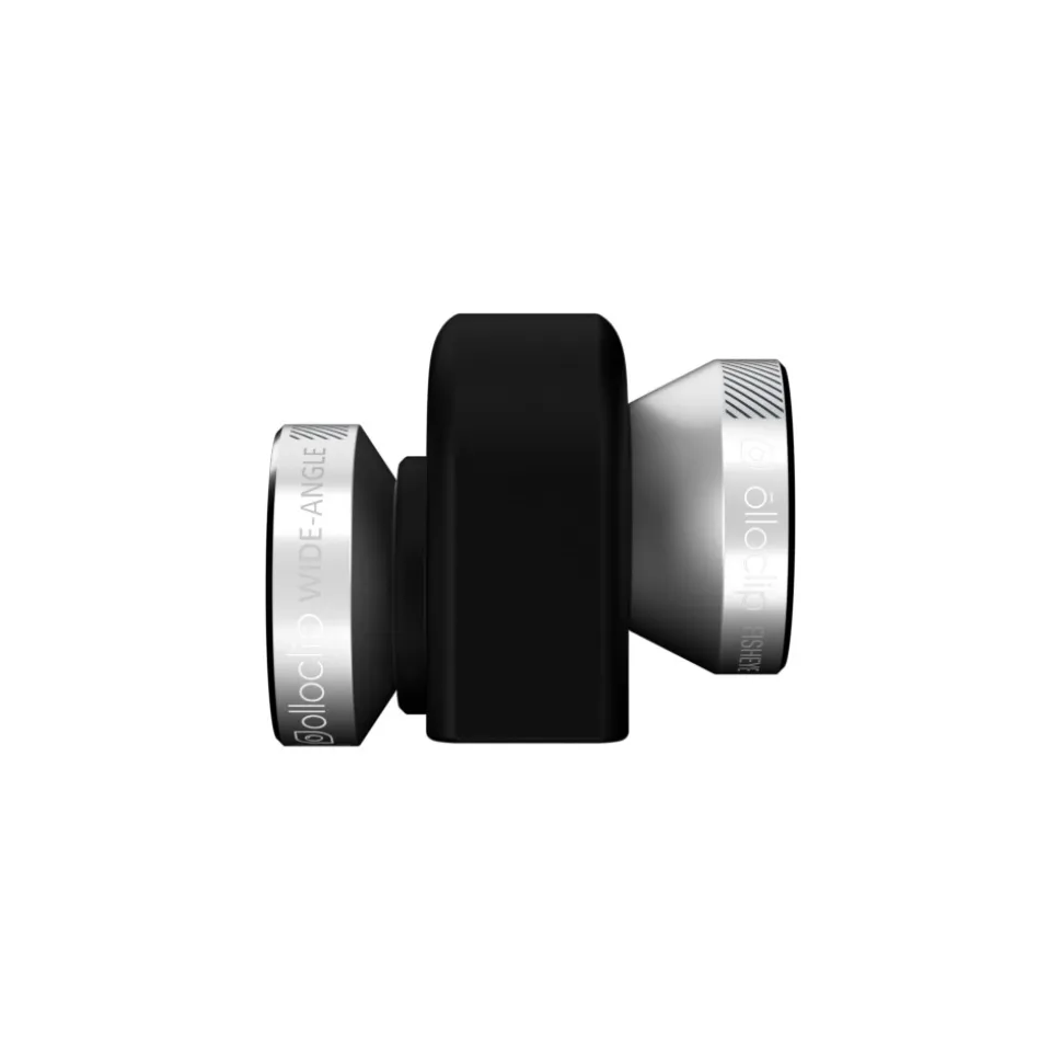olloclip - 4 in 1 Lens Set - Silver / Black Clip - iPad Air / iPad Air 2 / Mini / Mini 2 / 3 / 4 - Fisheye Macro - Lens Set - Avvenice