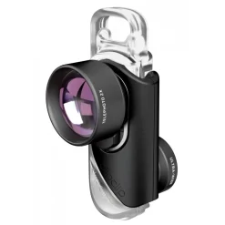 olloclip - Active Lens Set - Black Lens / Black Clip - iPhone 8 / 7 / 8 Plus / 7 Plus - Fisheye Wide-Angle Tele - Lens Set - Avvenice