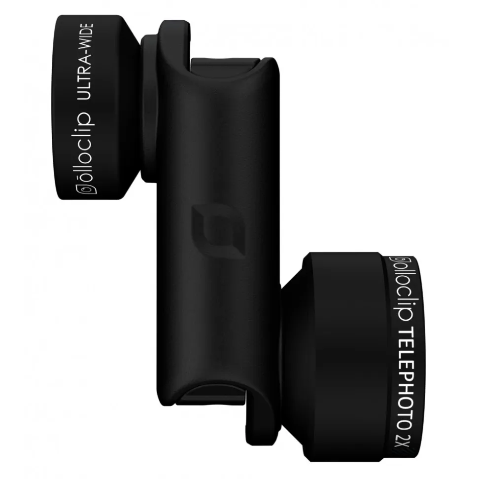 olloclip - Active Lens Set - Black / Black Clip - iPhone 6 / 6s / 6 Plus / 6s Plus - Ultra-Wide Telephoto - Lens Set - Avvenice