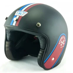 Osbe Italy - Garage Italia - Black Matt / Bordeaux - Special Edition - Motorcycle Helmet - High Quality - Made in Italy - Avvenice
