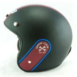 Osbe Italy - Garage Italia - Black Matt / Bordeaux - Special Edition - Motorcycle Helmet - High Quality - Made in Italy - Avvenice