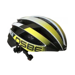 Osbe Italy - Light 318 + IBTHFC - Wireless Bluetooth - Matt White Gr. Yellow - Bicycle Helmet - High Quality - Made in Italy - Avvenice