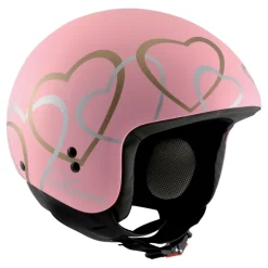 Osbe Italy - Love - Pink Pearl - Motorcycle Helmet - High Quality - Made in Italy - Avvenice