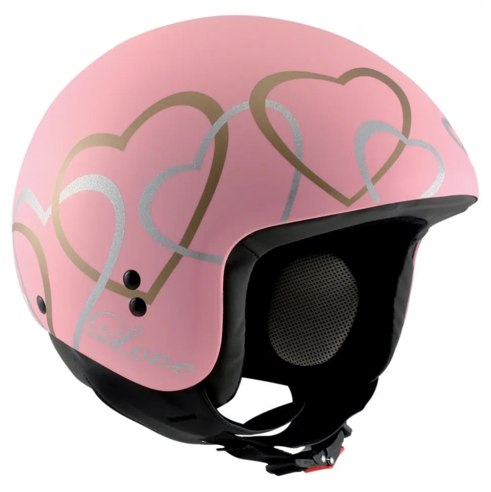 Osbe Italy - Love - Pink Pearl - Motorcycle Helmet - High Quality - Made in Italy - Avvenice