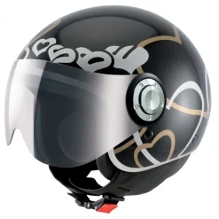Osbe Italy - Love VR - Shiny Black - Motorcycle Helmet - High Quality - Made in Italy - Avvenice