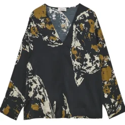 Ottod'Ame - Abstract Fantasy Blouse - Black/Yellow - Shirt - Luxury Exclusive Collection - Avvenice