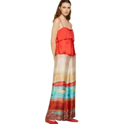 Ottod'Ame - Abstract Patterned Wide Leg Trousers - Multicolour - Trousers - Luxury Exclusive Collection - Avvenice