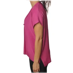 Ottod'Ame - Blouse with Ruffle Detail - Fuxia - Top - Luxury Exclusive Collection - Avvenice