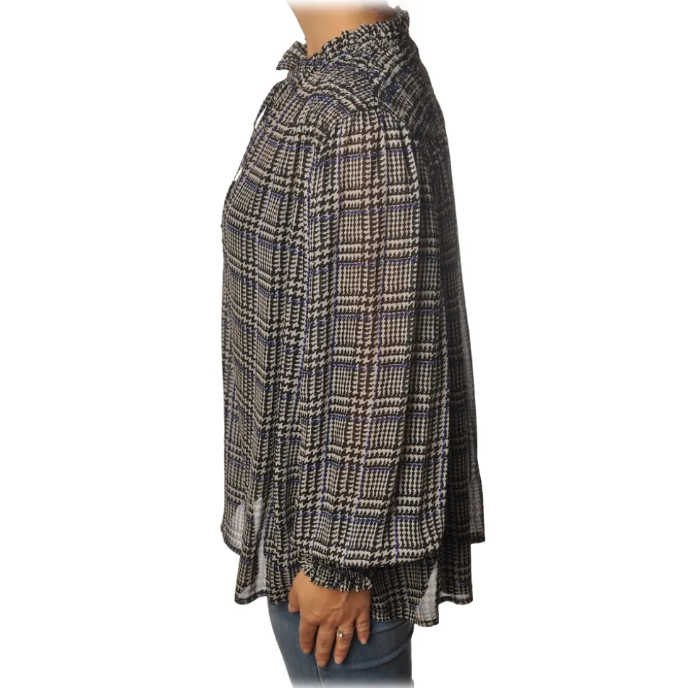 Ottod'Ame - Check Pattern Shirt - Black/Cream - Shirt - Luxury Exclusive Collection - Avvenice