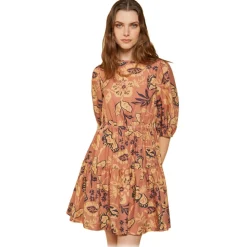 Ottod'Ame - Cotton Flower Print Dress - Orange - Dresses - Luxury Exclusive Collection - Avvenice