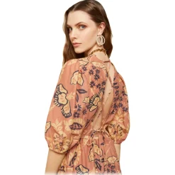 Ottod'Ame - Cotton Flower Print Dress - Orange - Dresses - Luxury Exclusive Collection - Avvenice