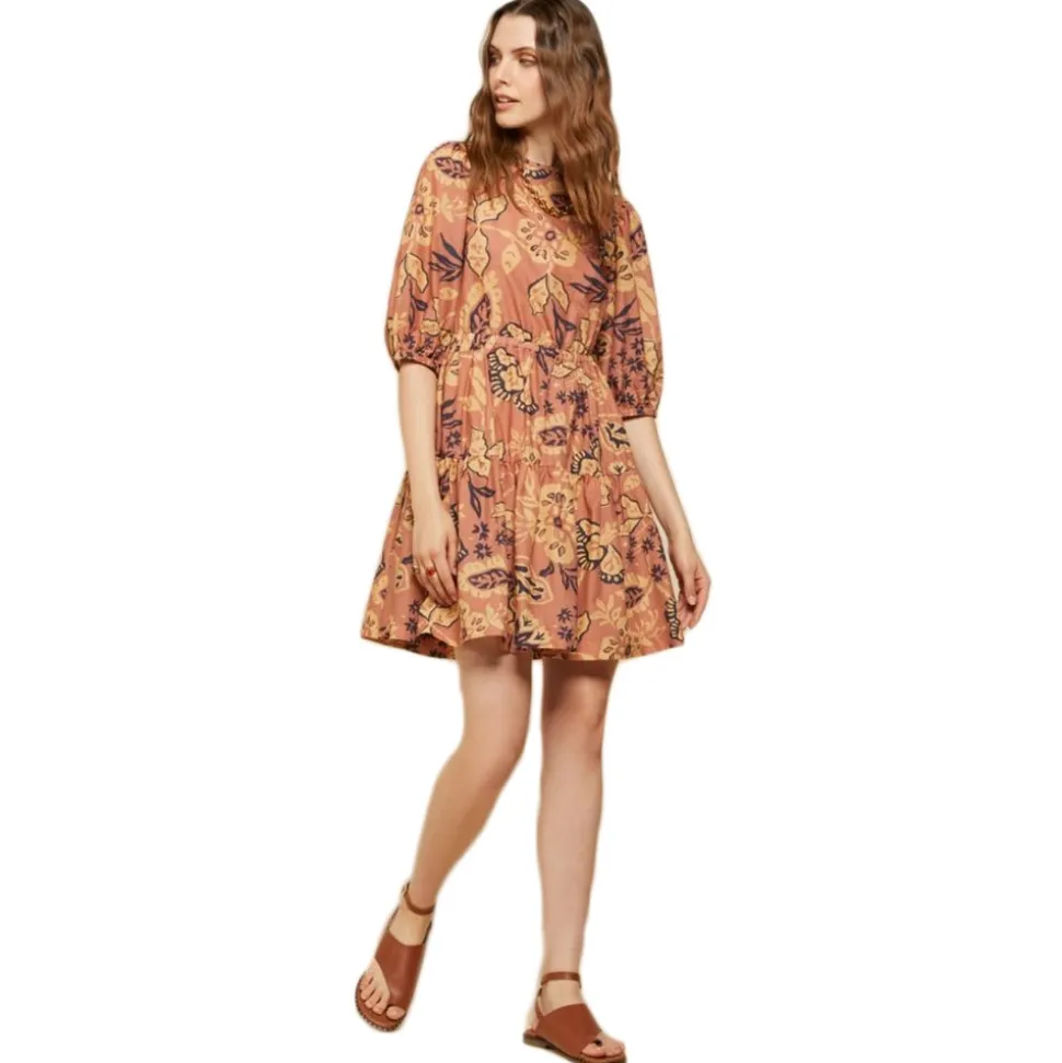 Ottod'Ame - Cotton Flower Print Dress - Orange - Dresses - Luxury Exclusive Collection - Avvenice