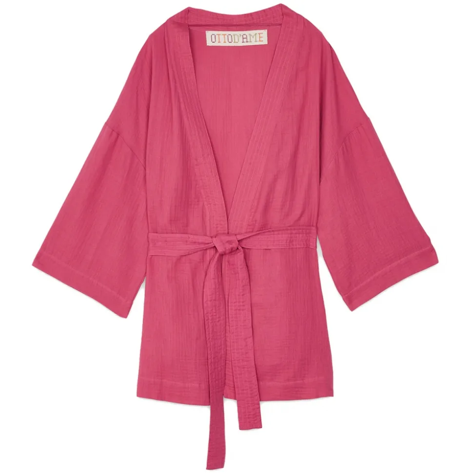 Ottod'Ame - Cotton Kimono Jacket - Pink - Jacket - Luxury Exclusive Collection - Avvenice