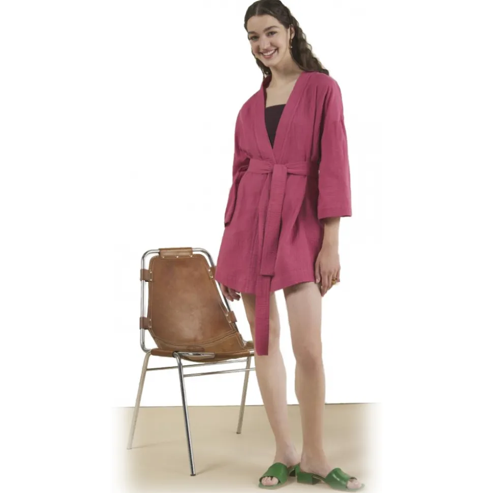 Ottod'Ame - Cotton Kimono Jacket - Pink - Jacket - Luxury Exclusive Collection - Avvenice