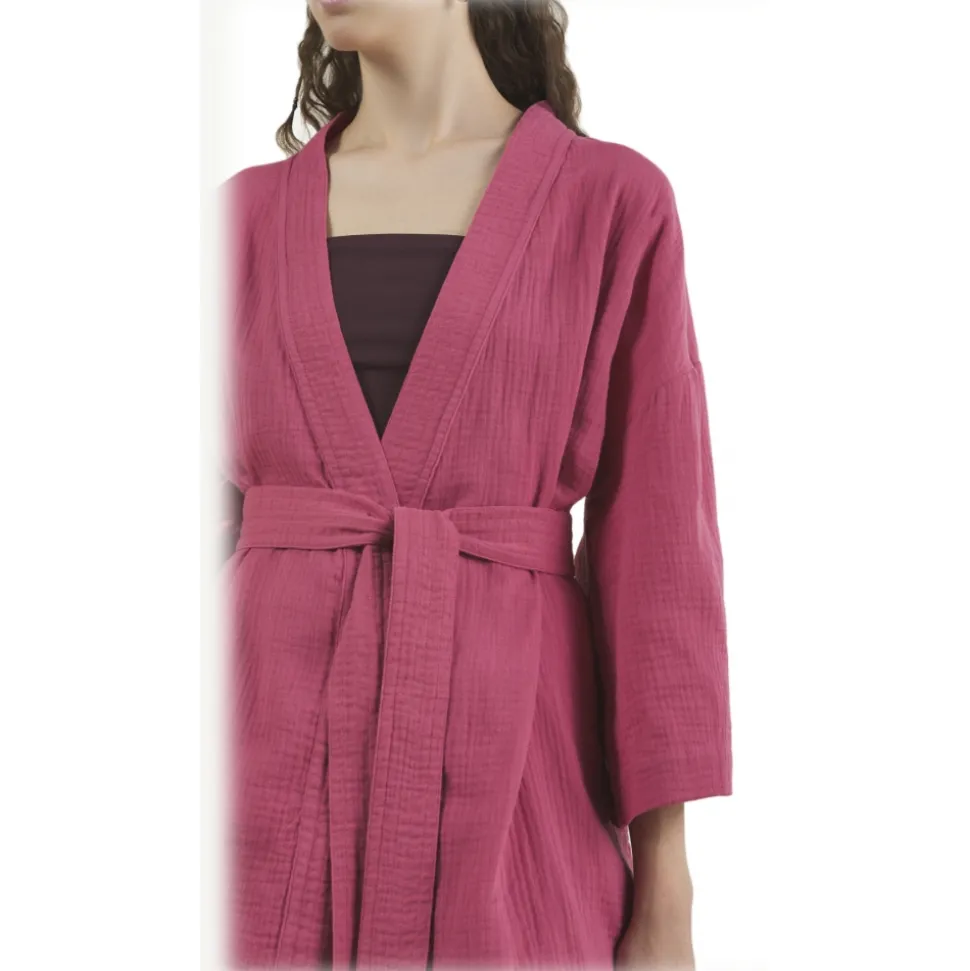 Ottod'Ame - Cotton Kimono Jacket - Pink - Jacket - Luxury Exclusive Collection - Avvenice