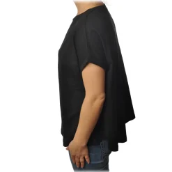 Ottod'Ame - Cotton T-Shirt with Short Sleeves - Black - T-Shirt - Luxury Exclusive Collection - Avvenice