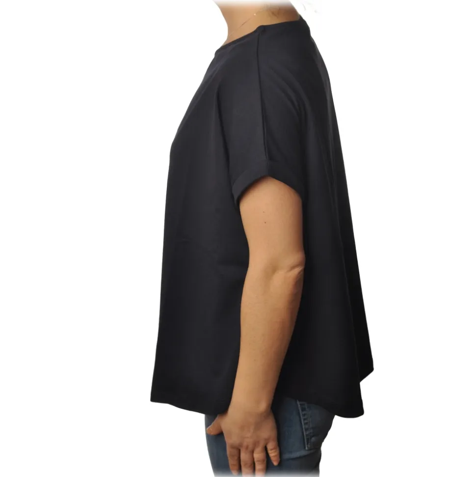 Ottod'Ame - Cotton T-Shirt with Short Sleeves - Blue - T-Shirt - Luxury Exclusive Collection - Avvenice