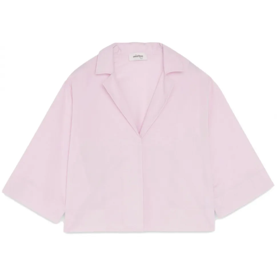 Ottod'Ame - Cropped Shirt in Cotton Poplin - Pink - Shirt - Luxury Exclusive Collection - Avvenice