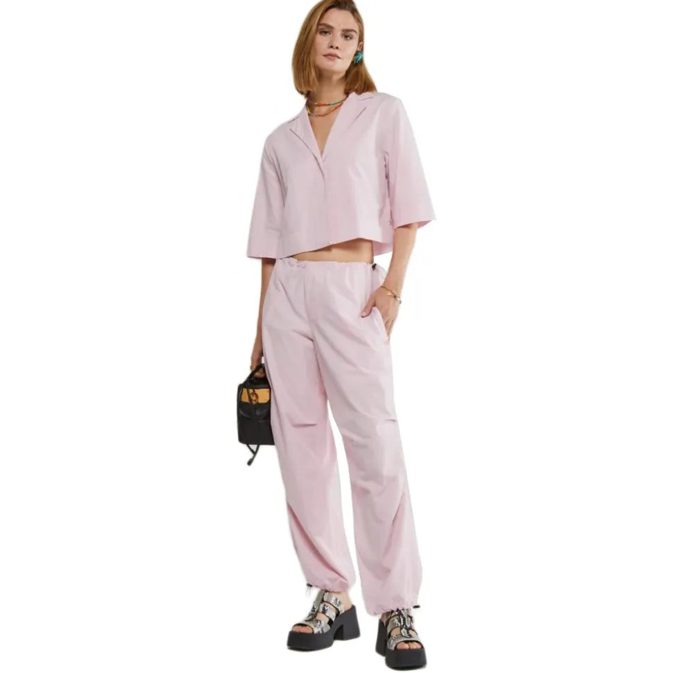 Ottod'Ame - Cropped Shirt in Cotton Poplin - Pink - Shirt - Luxury Exclusive Collection - Avvenice