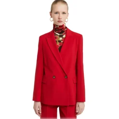 Ottod'Ame - Double Breasted Combed Wool Jacket - Red - Jacket - Luxury Exclusive Collection - Avvenice