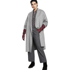Ottod'Ame - Double-Breasted Coat with Belt - Grey - Jacket - Luxury Exclusive Collection - Avvenice
