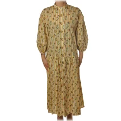 Ottod'Ame - Dress Floreal Pattern - Yellow - Dresses - Luxury Exclusive Collection - Avvenice