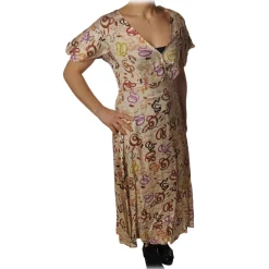 Ottod'Ame - Dress in Abstract Pattern - Beige - Dresses - Luxury Exclusive Collection - Avvenice