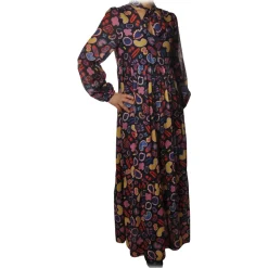 Ottod'Ame - Dress in Multicolor Pattern - Blue - Dresses - Luxury Exclusive Collection - Avvenice