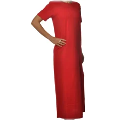 Ottod'Ame - Dress in Solid Color Cotton Fabric - Red - Dresses - Luxury Exclusive Collection - Avvenice