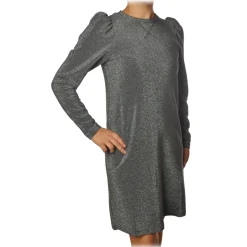 Ottod'Ame - Dress with Puff Sleeves Lurex Effect - Grey - Dresses - Luxury Exclusive Collection - Avvenice