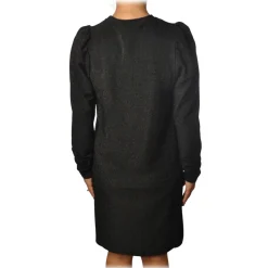 Ottod'Ame - Dress with Puff Sleeves Lurex Effect - Black - Dresses - Luxury Exclusive Collection - Avvenice
