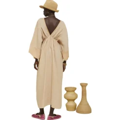 Ottod'Ame - Empire Fit Linen Dress - Nude - Dresses - Luxury Exclusive Collection - Avvenice