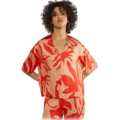 Ottod'Ame - Floral Patterned Viscose Shirt - Beige/Red - Shirt - Luxury Exclusive Collection - Avvenice