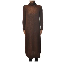 Ottod'Ame - High Neck Dress - Brown - Dresses - Luxury Exclusive Collection - Avvenice