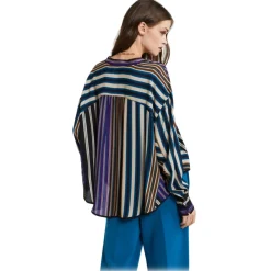 Ottod'Ame - Korean Collar Shirt in Striped Pattern - Multicolour - Shirt - Luxury Exclusive Collection - Avvenice