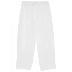 Ottod'Ame - Linen Trousers with Elastic Waistband - White - Trousers - Luxury Exclusive Collection - Avvenice