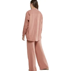 Ottod'Ame - Linen Wide Leg Trousers - Pink - Trousers - Luxury Exclusive Collection - Avvenice