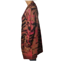 Ottod'Ame - Long Cardigan in Abstract Pattern - Brown - Sweater - Luxury Exclusive Collection - Avvenice