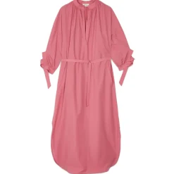 Ottod'Ame - Long Cotton Dress with Korean Neck - Pink - Dresses - Luxury Exclusive Collection - Avvenice