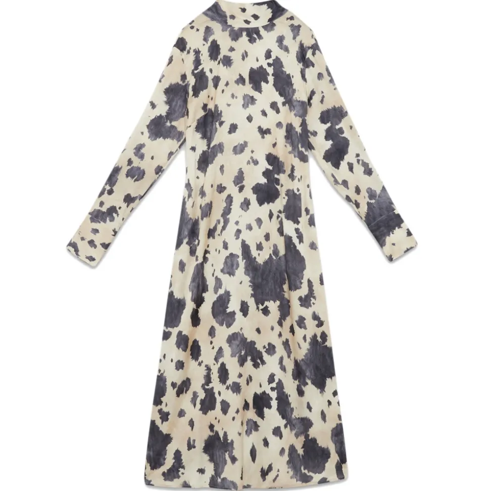 Ottod'Ame - Long Dress in Abstract Fantasy - White/Grey - Dresses - Luxury Exclusive Collection - Avvenice