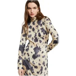 Ottod'Ame - Long Dress in Abstract Fantasy - White/Grey - Dresses - Luxury Exclusive Collection - Avvenice