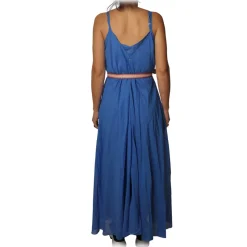 Ottod'Ame - Long Dress in Cotton Fabric - Blue - Dresses - Luxury Exclusive Collection - Avvenice